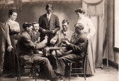 Cousins playing Poker - Old-Time Photography