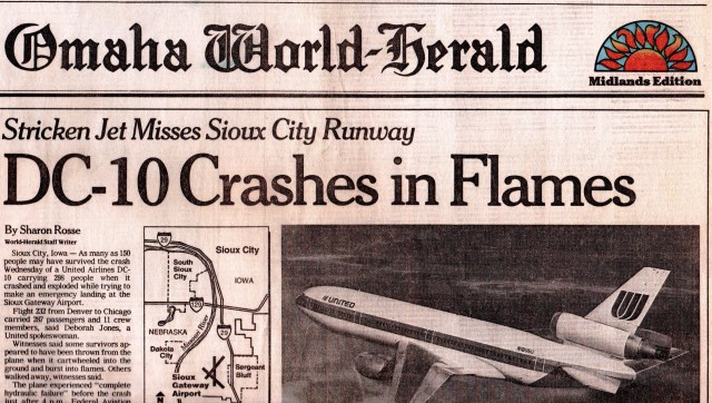 UA 232 Plane Crash - Sioux City, Iowa - SUX - DC-10 - United Airlines - Hydraulic Failure