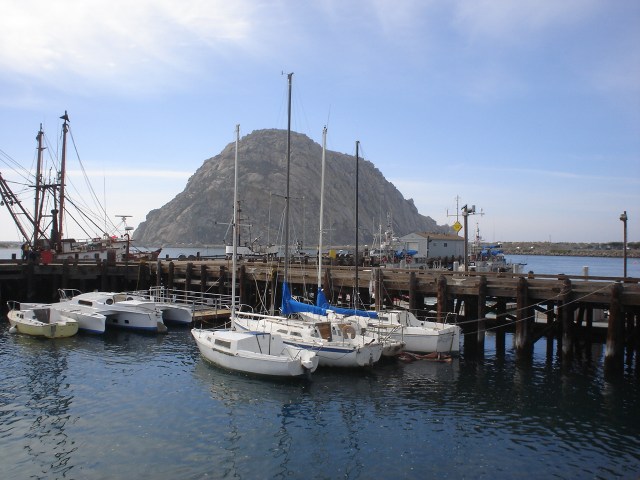 Morro Rock in Morro Bay from the Embarcadero