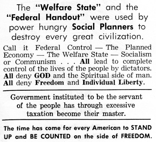 Welfare State Federal Handout