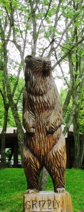 Carved Grizzly at Toronto Zoo
