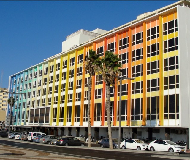 Spectrum of Colors along the beach at Tel Aviv, Israel