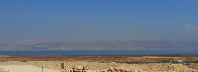 Dead Sea seen from Qumran - Israel - Lowest Point on Earth
