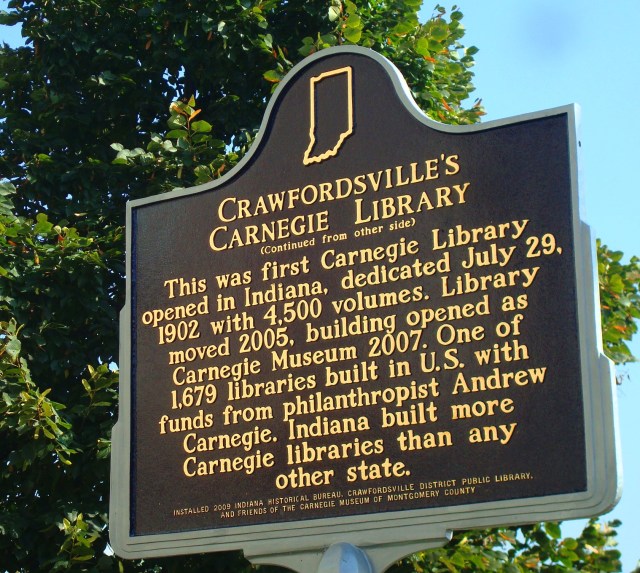 Crawfordsville, Indiana - Carnegie Library - First in Indiana