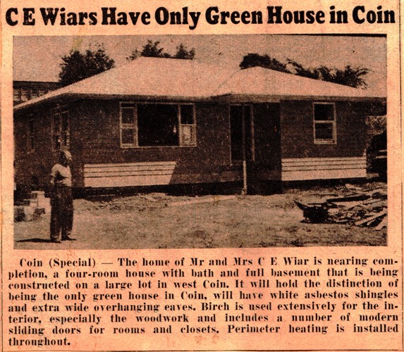 Green Building - Coin, Iowa - 1956 - Building Techniques