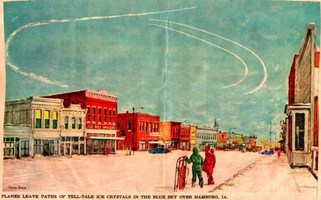 George Shane Painting - Hamburg, Iowa - Vapor Trails