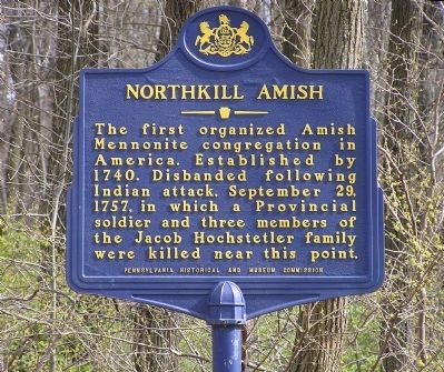 Northkill Amish Historical Marker - First Amish in America