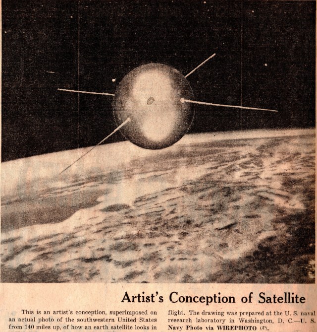 October 1957 Sputnik Newspaper Clippings First Satellite