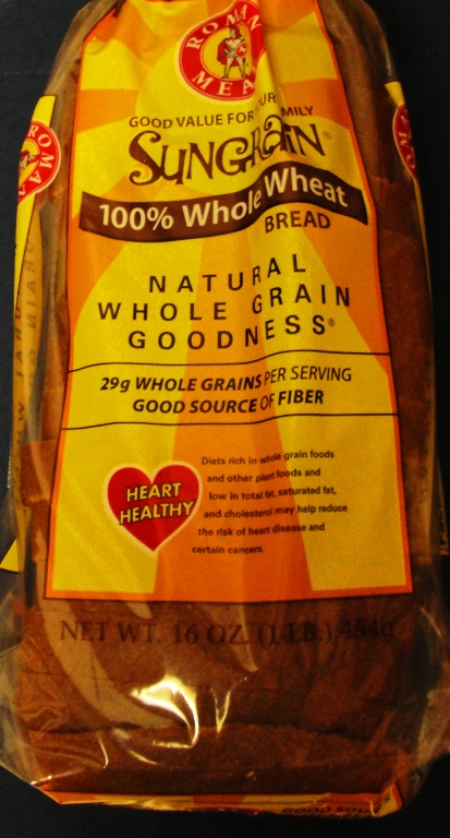 Roman Meal Sungrain 100% Whole Wheat Bread - Home Pride Replacement - Hostess Replacement - Toast Bread - Sandwich Bread
