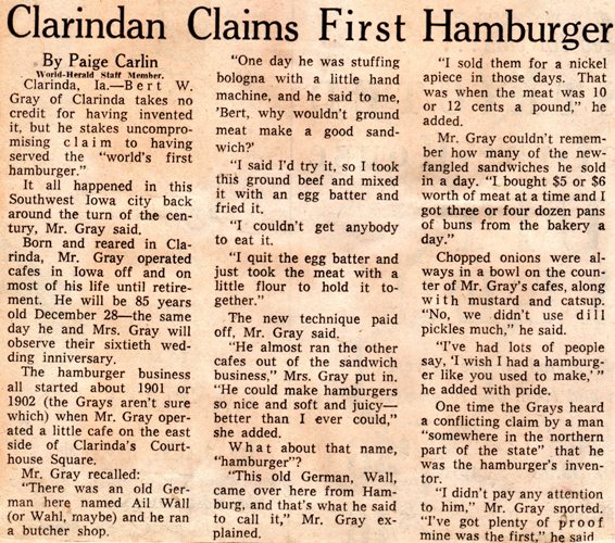 Clarindan Claims First Hamburger - Omaha World-Herald - Paige Carlin - Bert Gray
