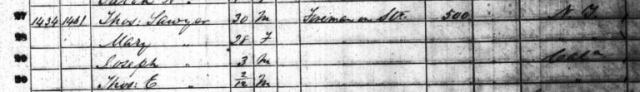 Tom Sawyer - 1860 Census - San Francisco, California - Firefighter