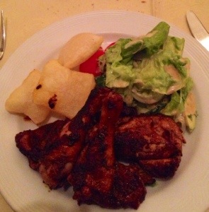 Mexican Restaurant - Coyoacan - Mexico City - Spicy Chicken - Potato Puffs - Salad - Mexican Food 
