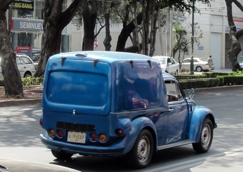 Coyoacan - Streets of Coyoacan - Mexico City - Modified VW Beetle - VW Bug - VW Bug Panel Truck