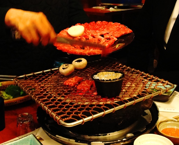 Korean BBQ - Charcoal Grill - Meat on Grill - Korean Food