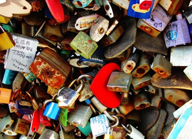 Love Padlock - Rusted Love - Heart - N Seoul Tower - Namsan Park - Eternal Love