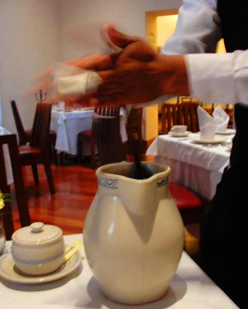 Frothing Chocolate - El Cardenal Restaurant - Chocolate - Mexican Breakfast