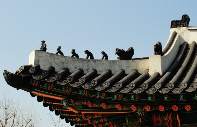 Japsang - earthenware rooftop figures - Joseon Dynasty - Journey to the West - Seoul - South Korea