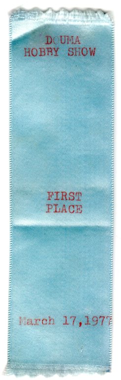 Ribbon - Hobby Show - First Place - Blue Ribbon - Stamp Collection