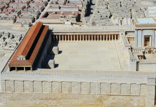 Temple Mount - Herodian Temple - South Temple Courtyard - Israel Museum Temple Model