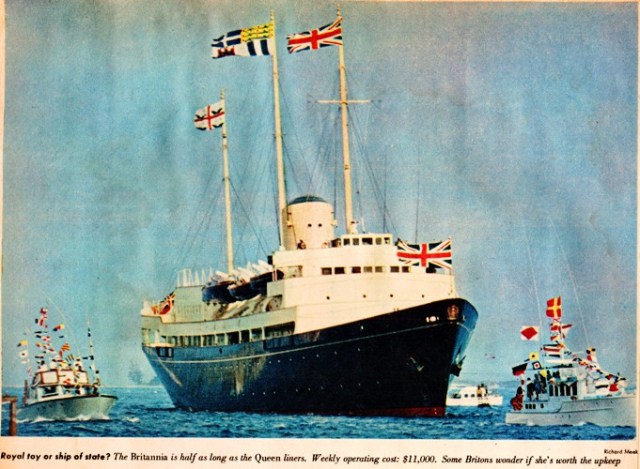 Royal Toy or Ship of State - HMY Britannia - Royal Yaught - 1959 Royal Tour of Canada - Queen Elizabeth