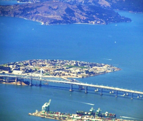 Bay Bridge Closure - new Bay Bridge - aerial shot of new bay bridge - traffic problems