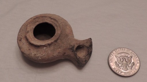 Oil Lamp - Small Oil Lamp - Lamp with size comparison - Trimming Lamps - Parable of the virgins - Preparedness