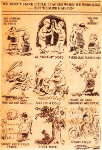 Frank Andrea Miller - Editorial Cartoon - Little League Baseball - World Series - Summer Games - Baseball - America's Pastime