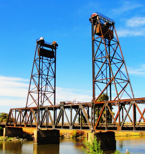 Mossdale Bridge - San Joaquin River - Final Link in Transcontinental Railroad - Railroad Bridge