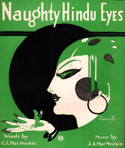 Naughty Hindu Eyes - Old Sheet Music - 1919 Piano Music - J. A. MacMeekin - W. R. Cameron