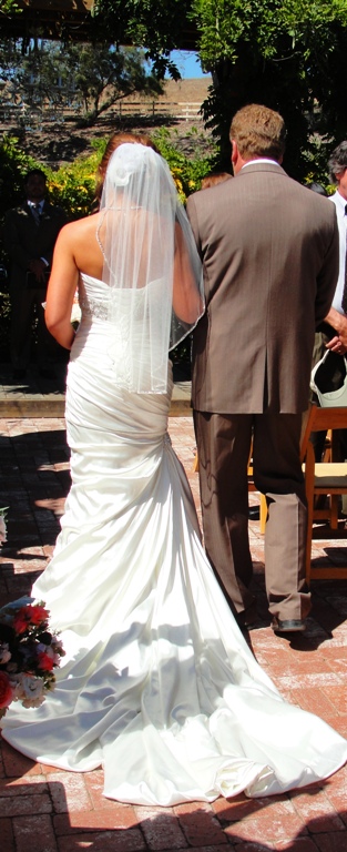 Bride and Father - Father of the Bride - The Gardens at Peacock Farms - Wedding Ceremony - Wedding Dress