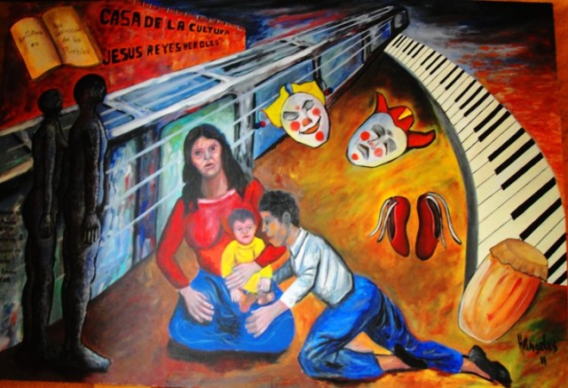 Casa de Cultura Jesus Reyes Heroles - Coyoacan - Santa Catarina - Mural - culture