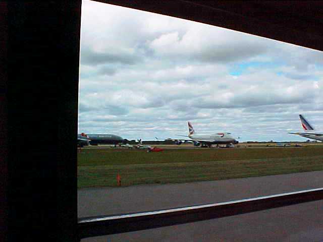 British Airways 747 on runway in Edmonton - September 11, 2001 - 9/11 - Unplanned Landing