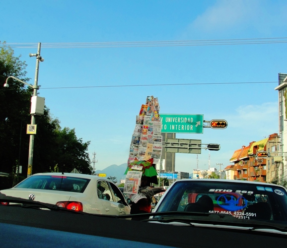 Newspaper Hawker - Mexico City, Coyoacan, Newspaper sales, Magazine sales 