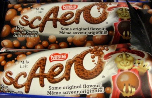Scaero, aero candy, nestle candy, Halloween, scary candy, Canada 