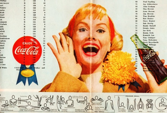 1960's Football Program - High School Football - Coca Cola - Referee Signals - Coca Cola Ad - Cheering Mother - Mum