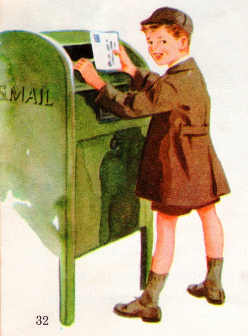 Stories about Sally - Eleanor Thomas - Social Studies - Culture - Pictures Book - Illustrations - Mail System - 1949