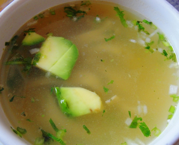 Chicken Soup in Mexico City - Chicken Soup with Avocado - Sopas