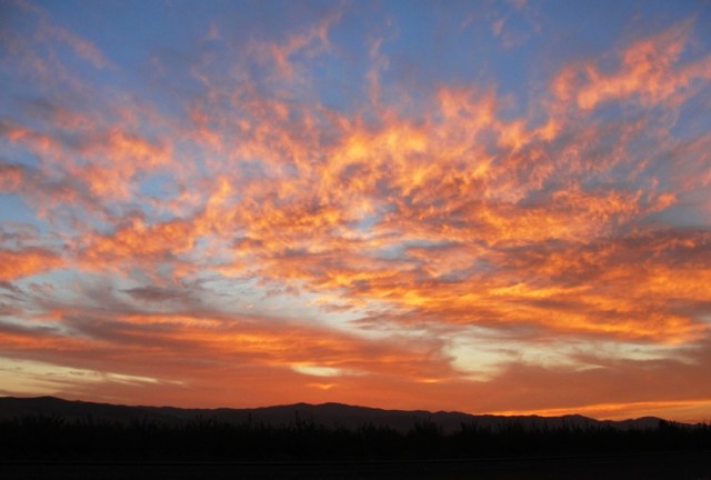 Beautiful Sunset - California Central Valley - Patterson - Westley - Colorful Sunset - Mountain Sunset