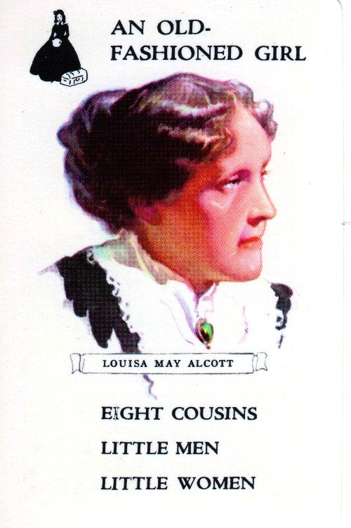 Louisa May Alcott - Authors Card Game - Whitman - An Old-Fashioned Girl - Card Game