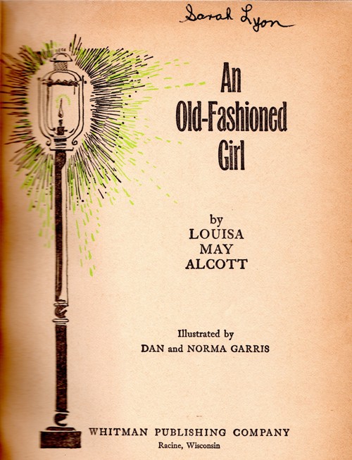 An Old-Fashioned Girl - Title Page - Louisa May Alcott - Whitman Publishing - Authors Card Game
