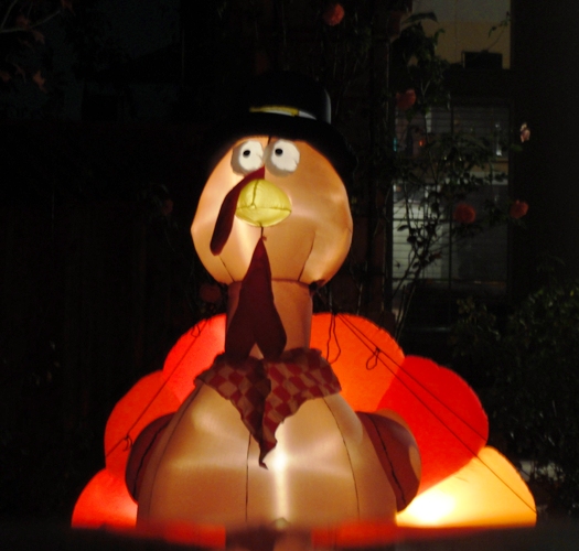 Thanksgiving Decorations - Inflatable Turkey - Gobble, Gobble - Turkey Time