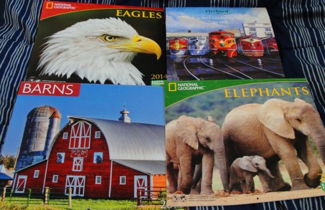 2014 Calendars - Happy New Year - Eagles - Barns - Elephants - Trains