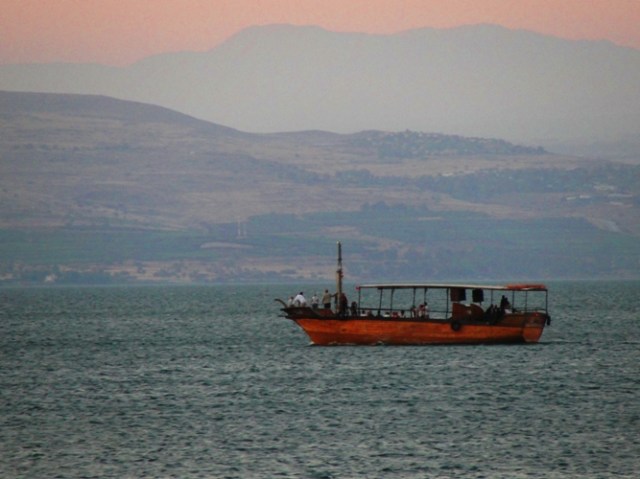 Boat on the Sea of Galilee - Hills of Galilee - The Bronze Bow - Elizabeth George Speare