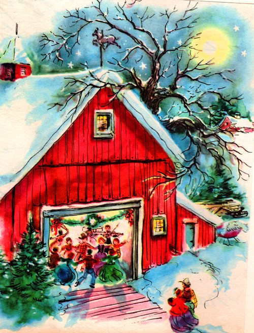 Barn in Winter - Party in Barn - Cold Weather - Winter - Winter Solstice - Seasons