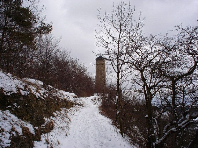 Fuchsturm - Fox Tower - Jena, Germany - Hausberg - Snow Covered Trail - Hiking