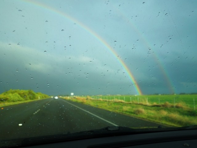 Double Rainbow - Reflection and Refraction - Water droplets - Rainbow Promise