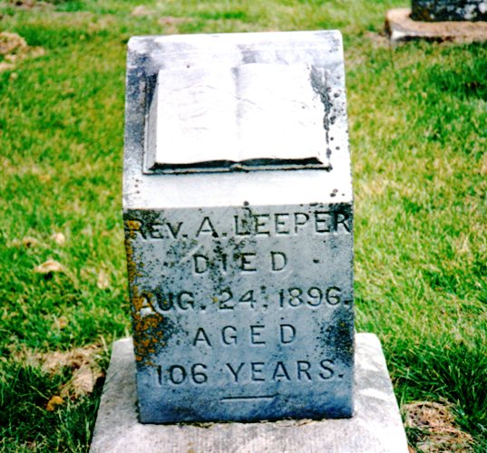 Absalom Leeper Tombstone - 106 years old - Early Pioneer - Henry County, Iowa