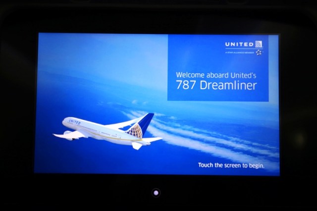 Welcome Aboard - United 787 Entertainment system - Boeing 787