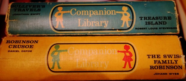 Companion Library - Gulliver's Travels - Treasure Island - Robinson Crusoe - Swiss Family Robinson