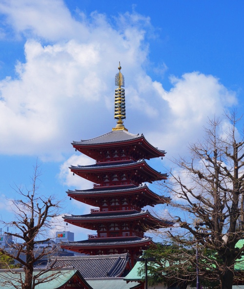 Senso-ji - Asakusa - Tokyo - Five Storied Pagoda - 5 story pagoda - Shinto Shrine